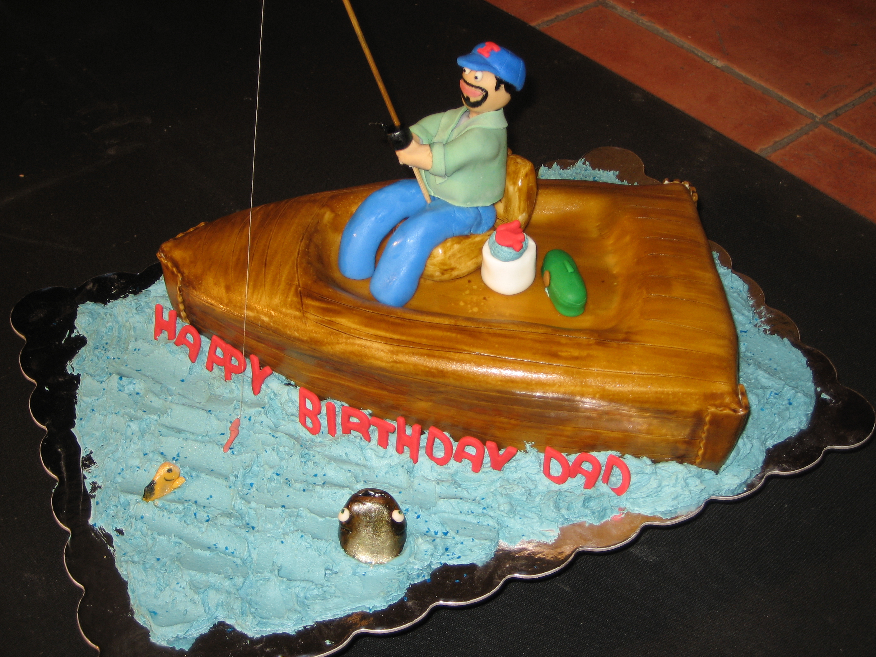 dad’s fishing boat cakes by dana
